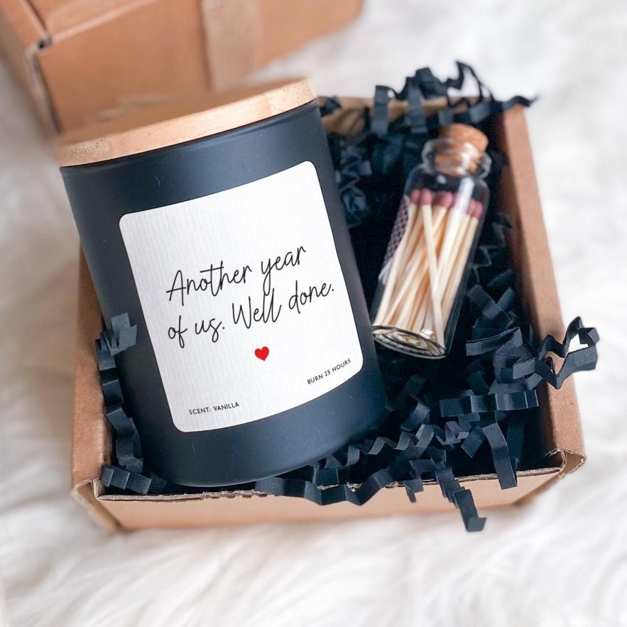 Relationship Milestone Quote Candle – Cool Romantic Gift for Couples, Anniversary or Just Because