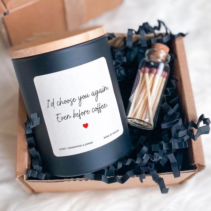 Romantic Candle Gift – “I’d Choose You Again” Love – Valentine’s Day or Anniversary Present