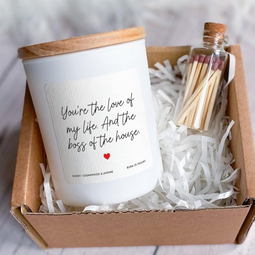 Romantic Quote Candle Gift for Her – Funny Love Present for Valentine’s Day, Anniversary