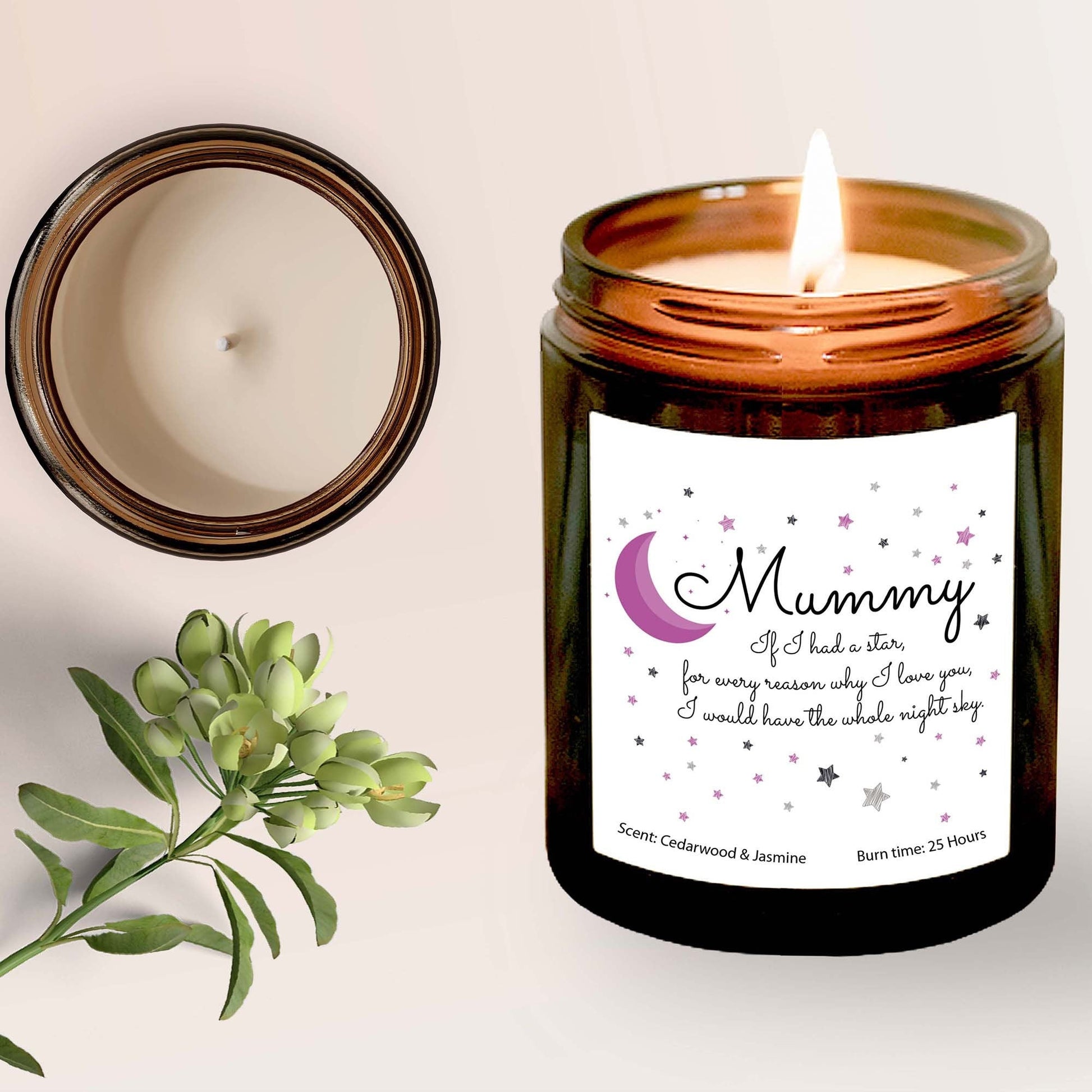 Scented candle for mummy, Mum's little stars, Mother's Day Birthday Christmas Gift, Gift for mum, New mum gift, Baby shower present