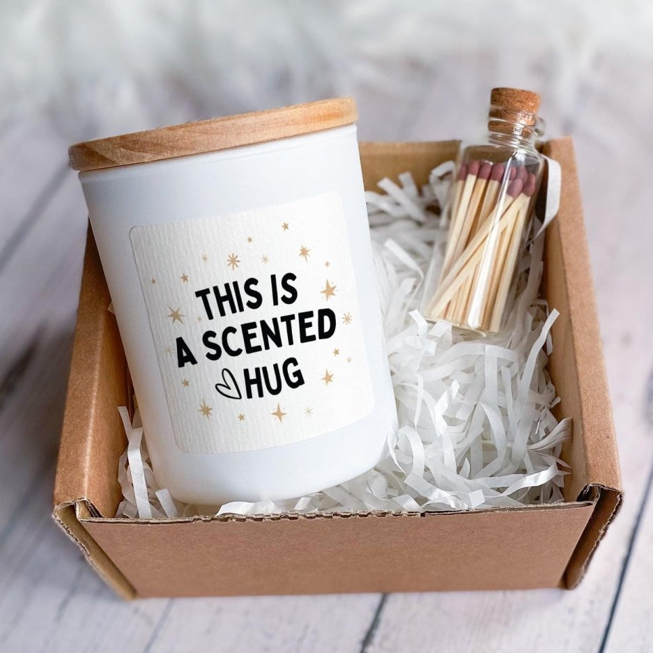Scented Hug Candle Gift – Thoughtful Vegan Soy Wax for Friend, Mum, Sister