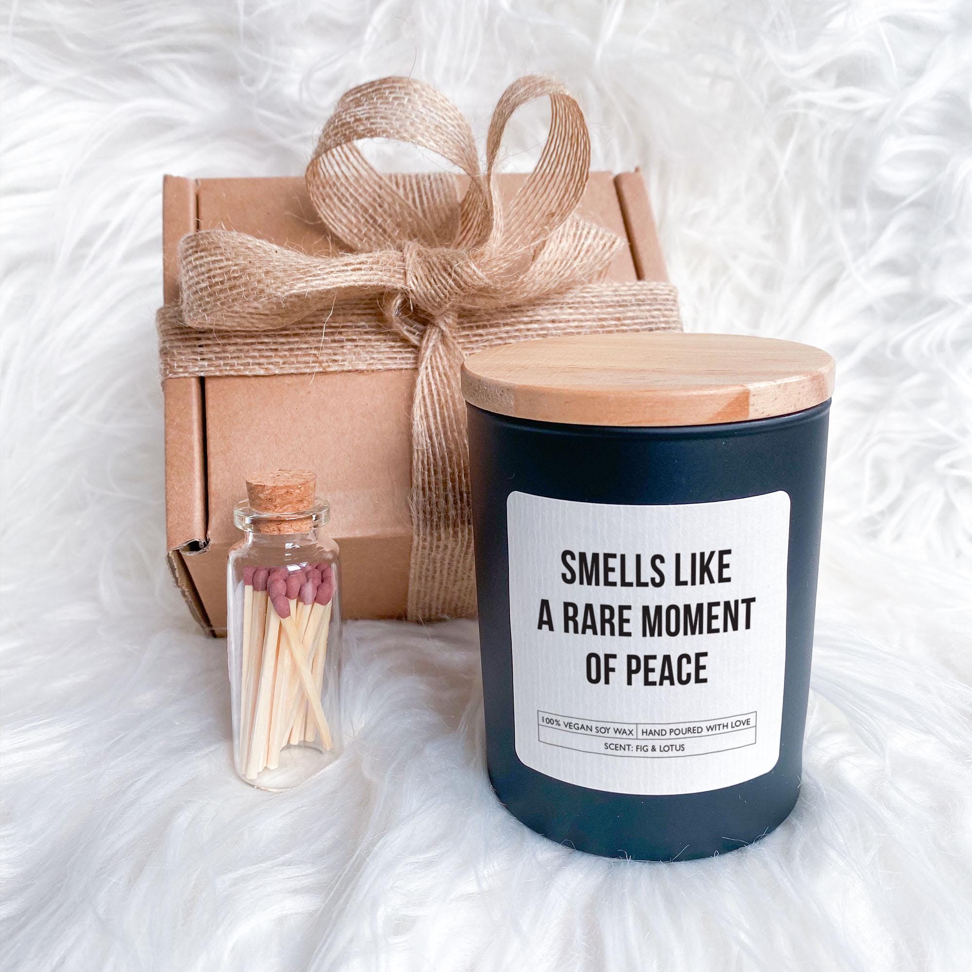 Smells Like a Rare Moment of Peace Candle Gift for Mum Sister Grandma Teacher Friend Birthday Christmas Mother's Day Relaxing Present