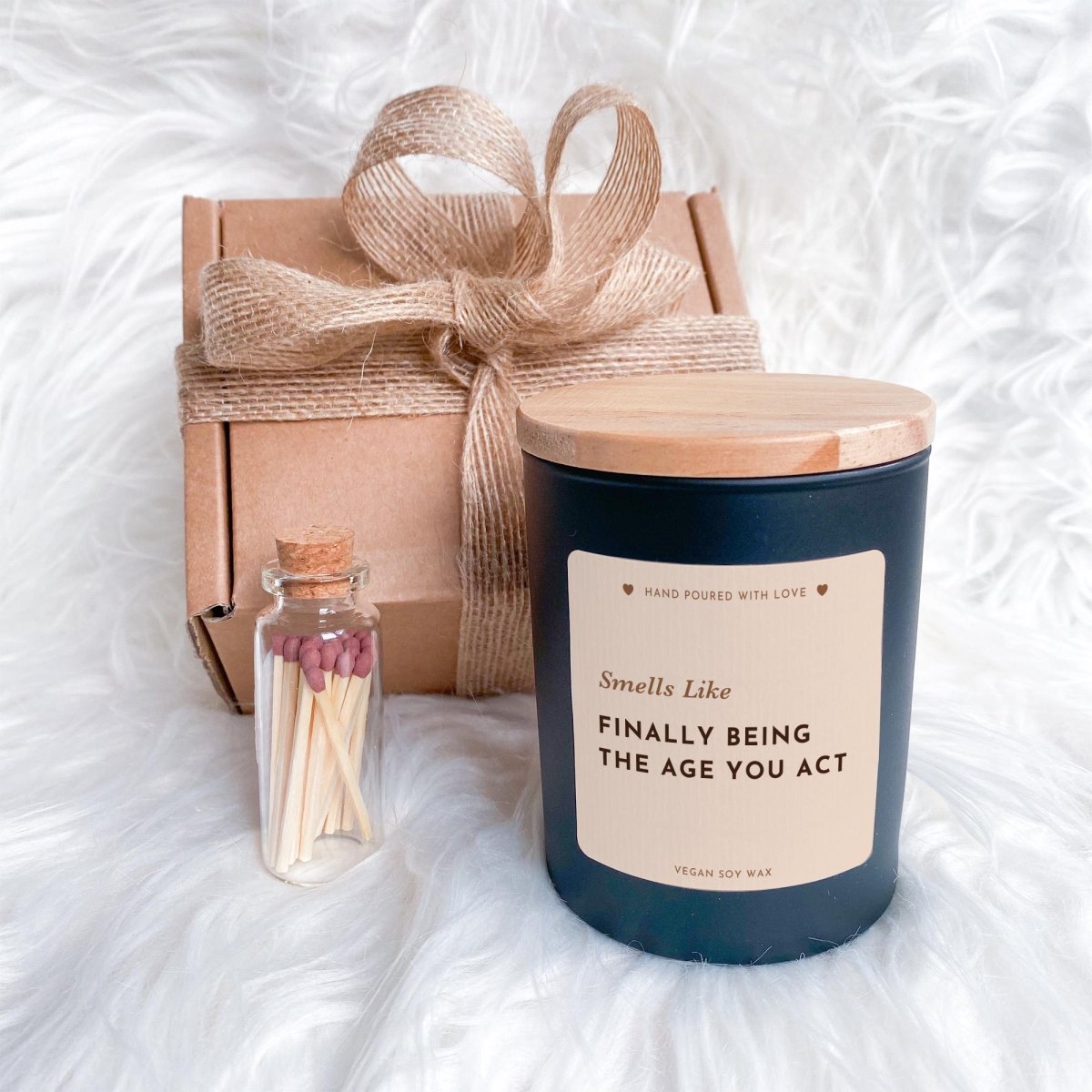 Smells Like Finally Being The Age You Act Funny Birthday Candle Gift For Him Her