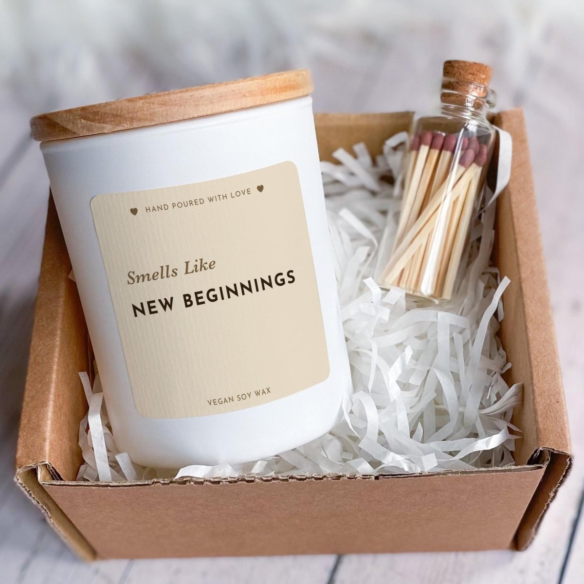Smells Like New Beginnings Candle Gift New Home or Job Present For Her Him