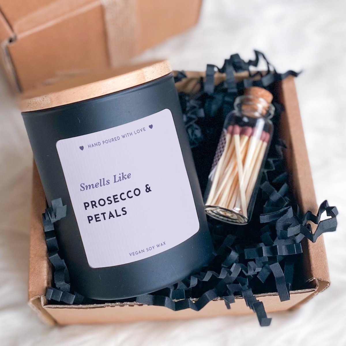 Smells Like Prosecco And Petals Funny Birthday Candle Gift Set For Her