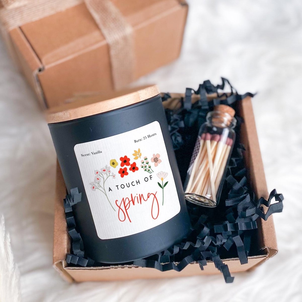 Spring Soy Candle Gift, Floral Vegan Candle Decor, Housewarming Home Fragrance