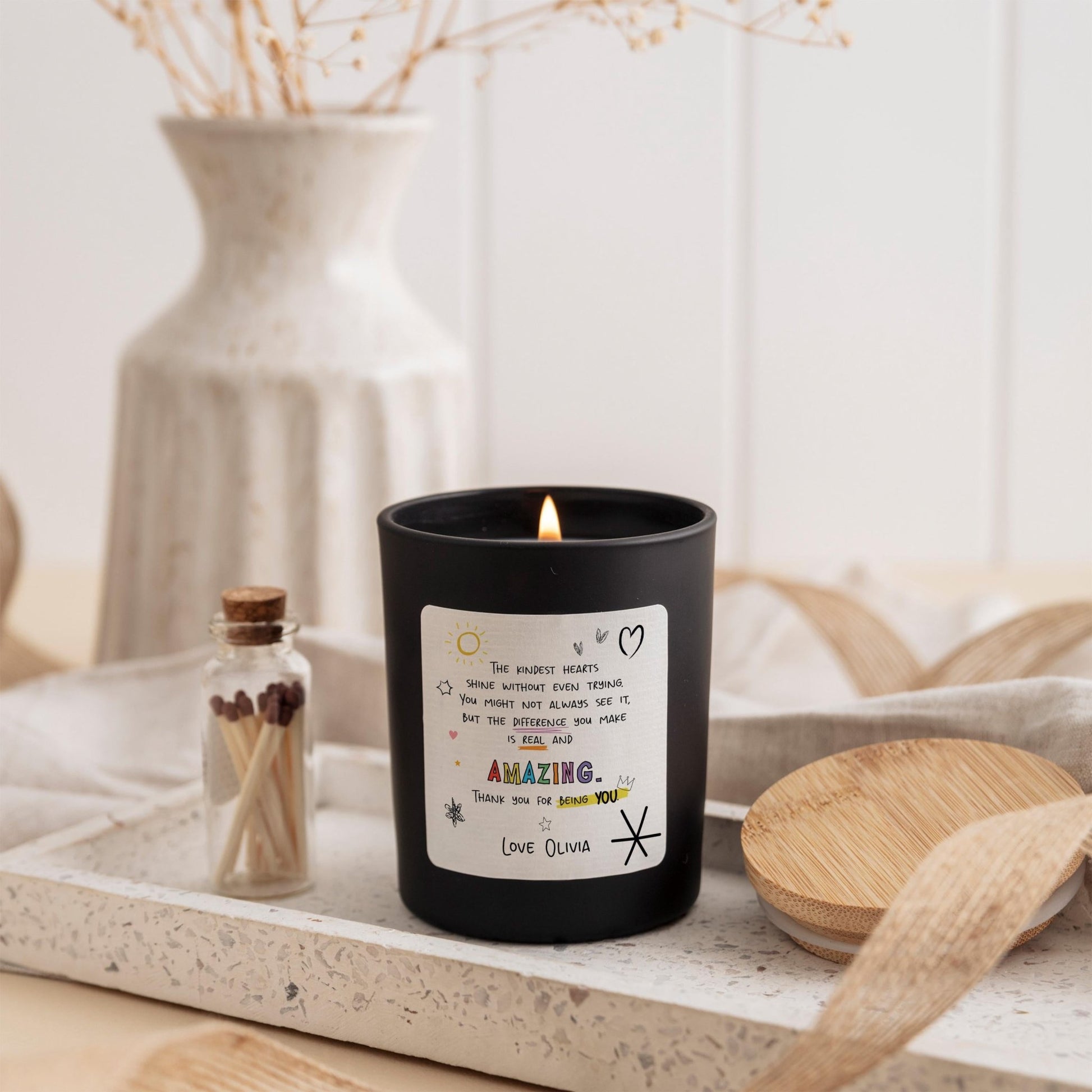 Teacher Candle Gift with Heartfelt Poem Appreciation Present for Teacher Mentor or Assistant from Child for End of Term or Teacher's Day