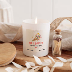 Teacher gift scented candle Teach love inspire FREE GIFT PACKAGE matches Thank you gift End of year Christmas Head Assistant Appreciation