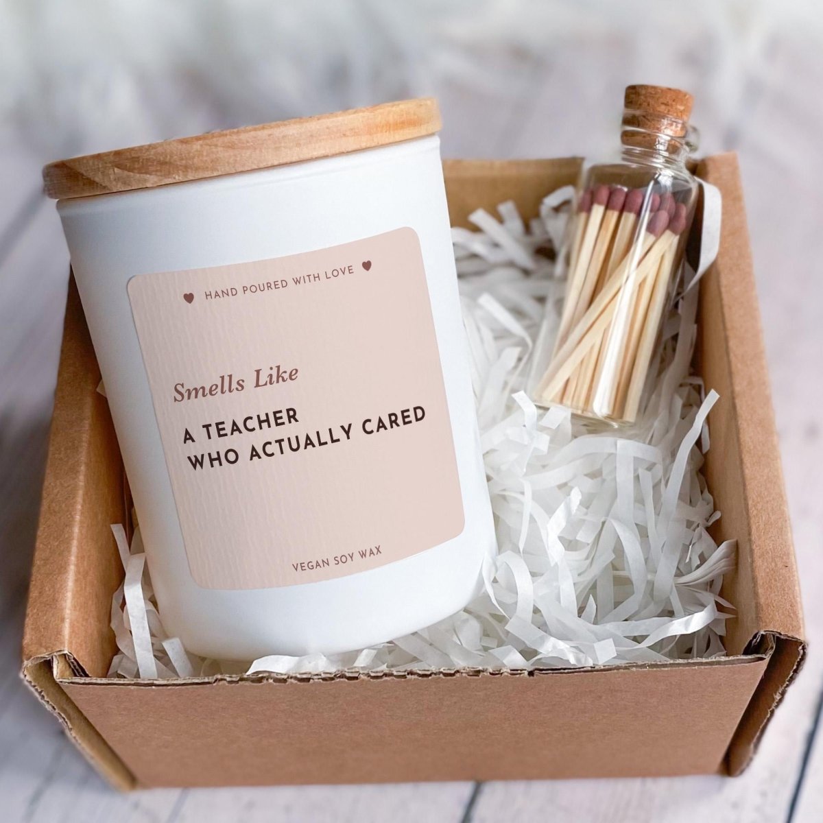 Teacher Thank You Candle Gift, A Teacher Who Actually Cared, End of Term Teacher Present