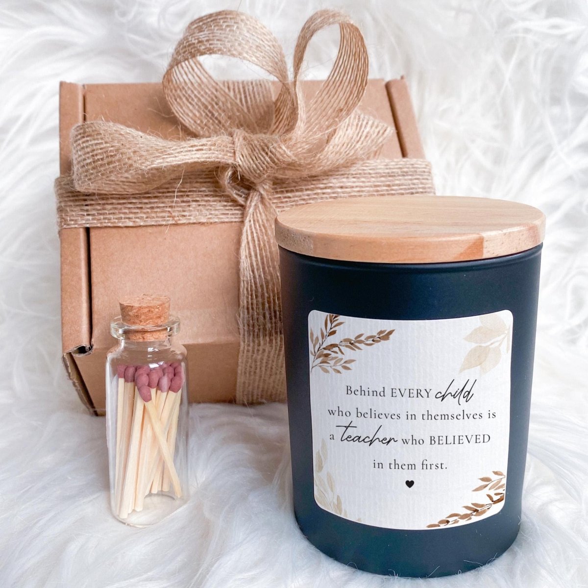 Teacher Thank You Candle Gift – Inspirational Teacher Appreciation Present End of Term Keepsake