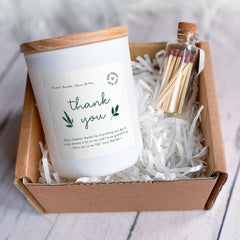 Thank You Scented Candle Vegan Gift Set Appreciation Present for Friend Vet Teacher Colleague Doctor Nurse Neighbour Thoughtful Keepsake