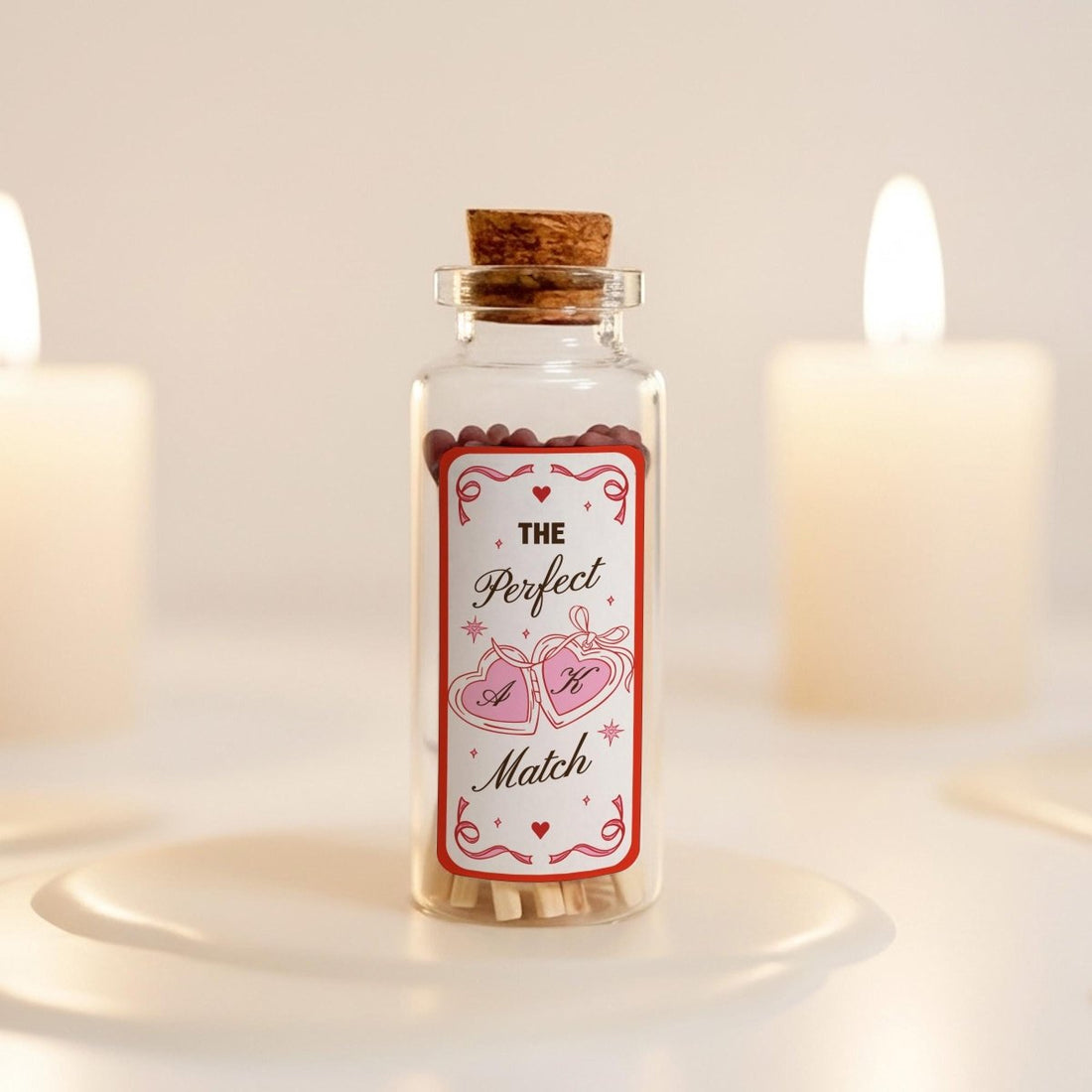 The Perfect Match Mini Matches Jar - Personalised Couple Valentine’s Gift