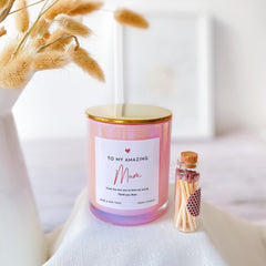 To My Amazing Mum Scented Soy Wax Candle Christmas Birthday Thank you Mother's Day gift for mummy Best Mama Present Secret Santa Vegan gift