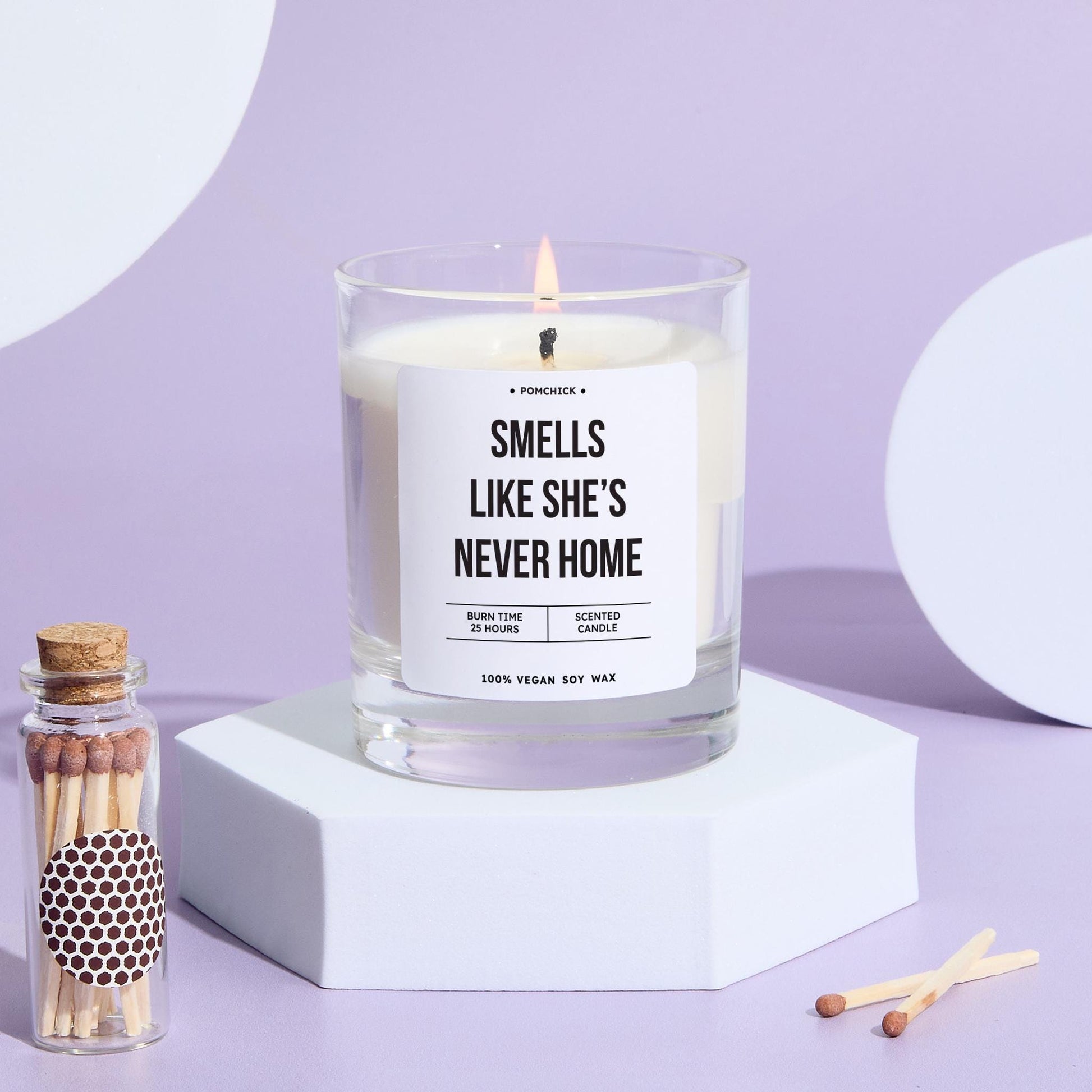 Travel lover Gift for Her Smells Like She's Never Home Funny Candle Gift Keepsake for Social Travellers Vegan Gift Camper Gift Travel - Themed