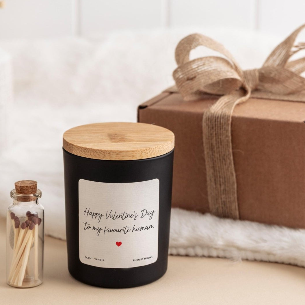Valentine’s Day Candle Gift for Him or Her – Minimal Romantic Quote Candle