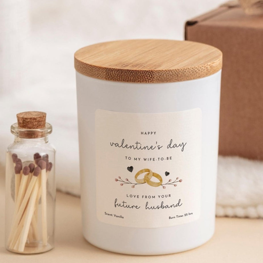 Valentine’s Day Candle Gift Set for Wife To Be – Engagement Present from Fiance