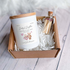 Valentine's Day Scented Candle Gift Set Daddy and Daughter From the bump Thoughtful Gift for New Dad Gift Our First Valentines Dada Bear