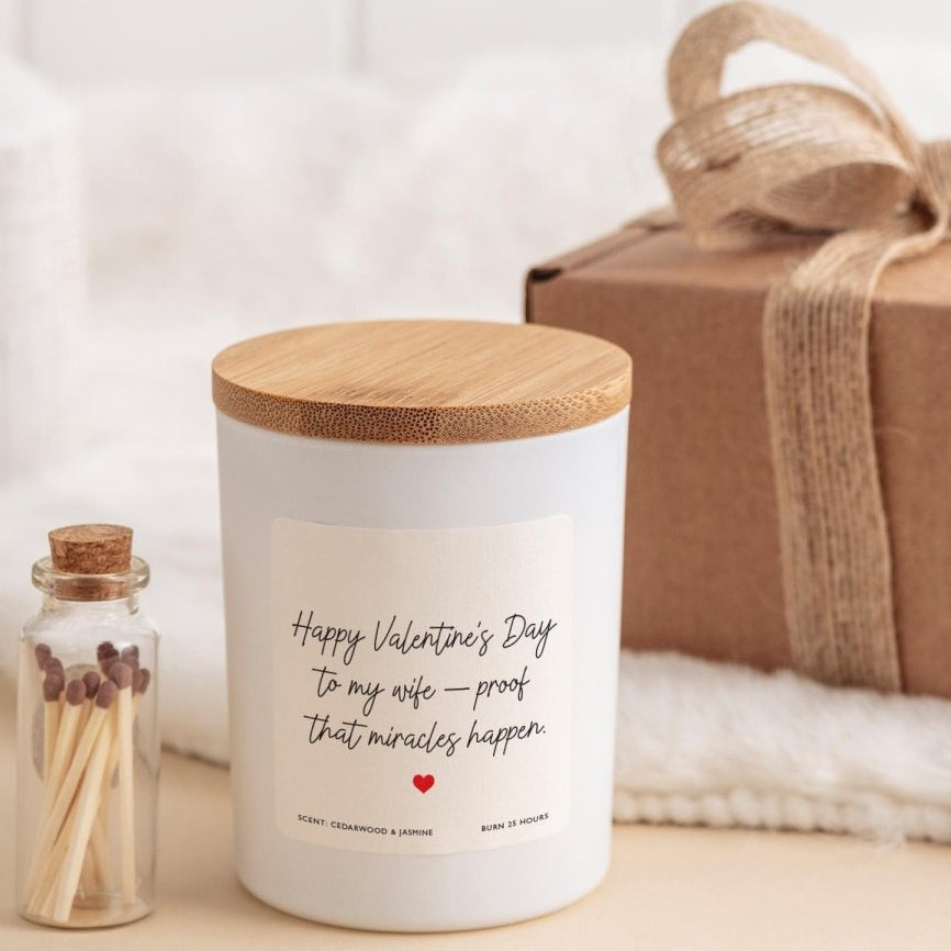 Wife Valentine’s Day Candle Gift – Funny Romantic Present for Her