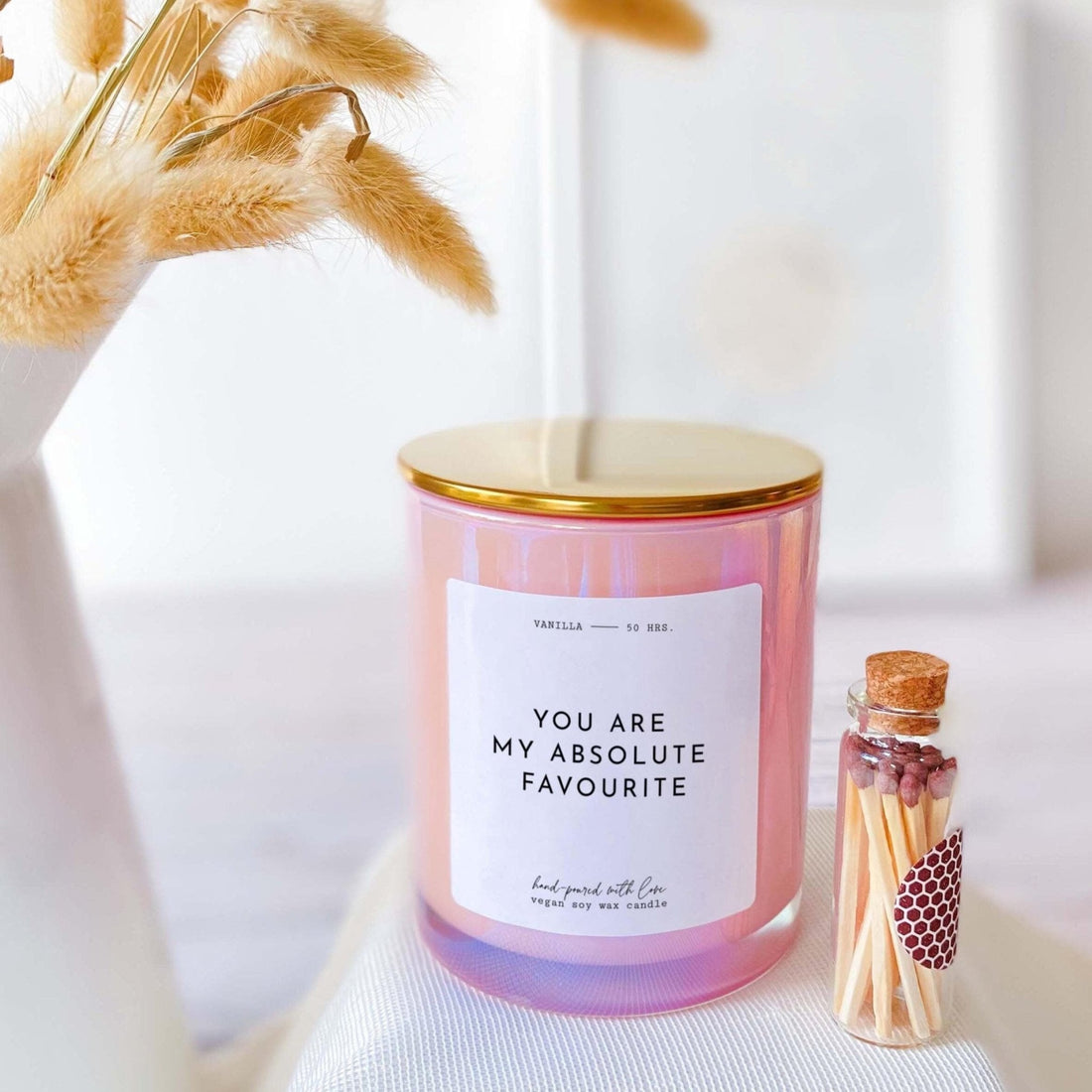 You're my absolute favourite scented candle with metal lid Birthday Christmas gift for her him friend wife girlfriend auntie mum grandma