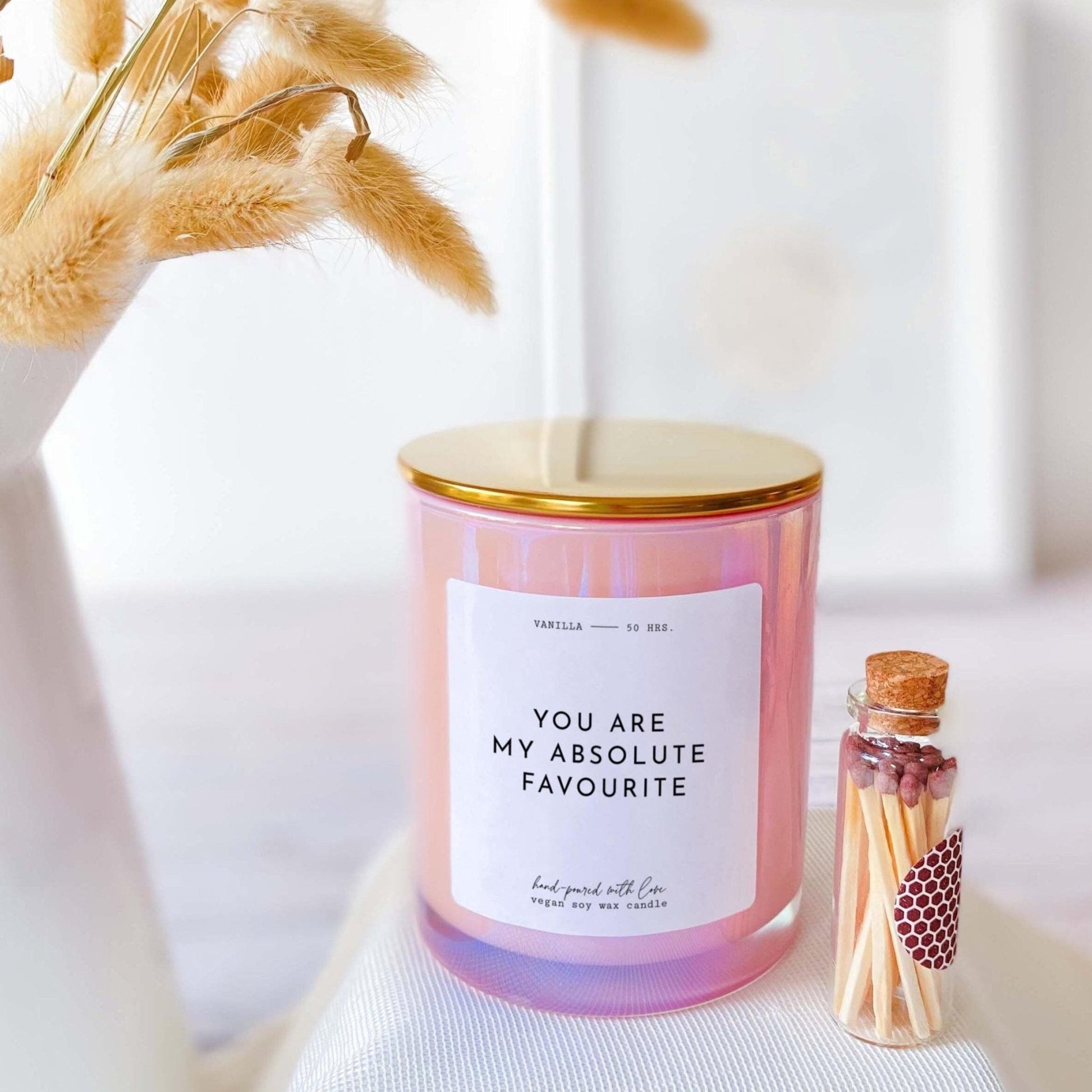 You're my absolute favourite scented candle with metal lid Birthday Christmas gift for her him friend wife girlfriend auntie mum grandma